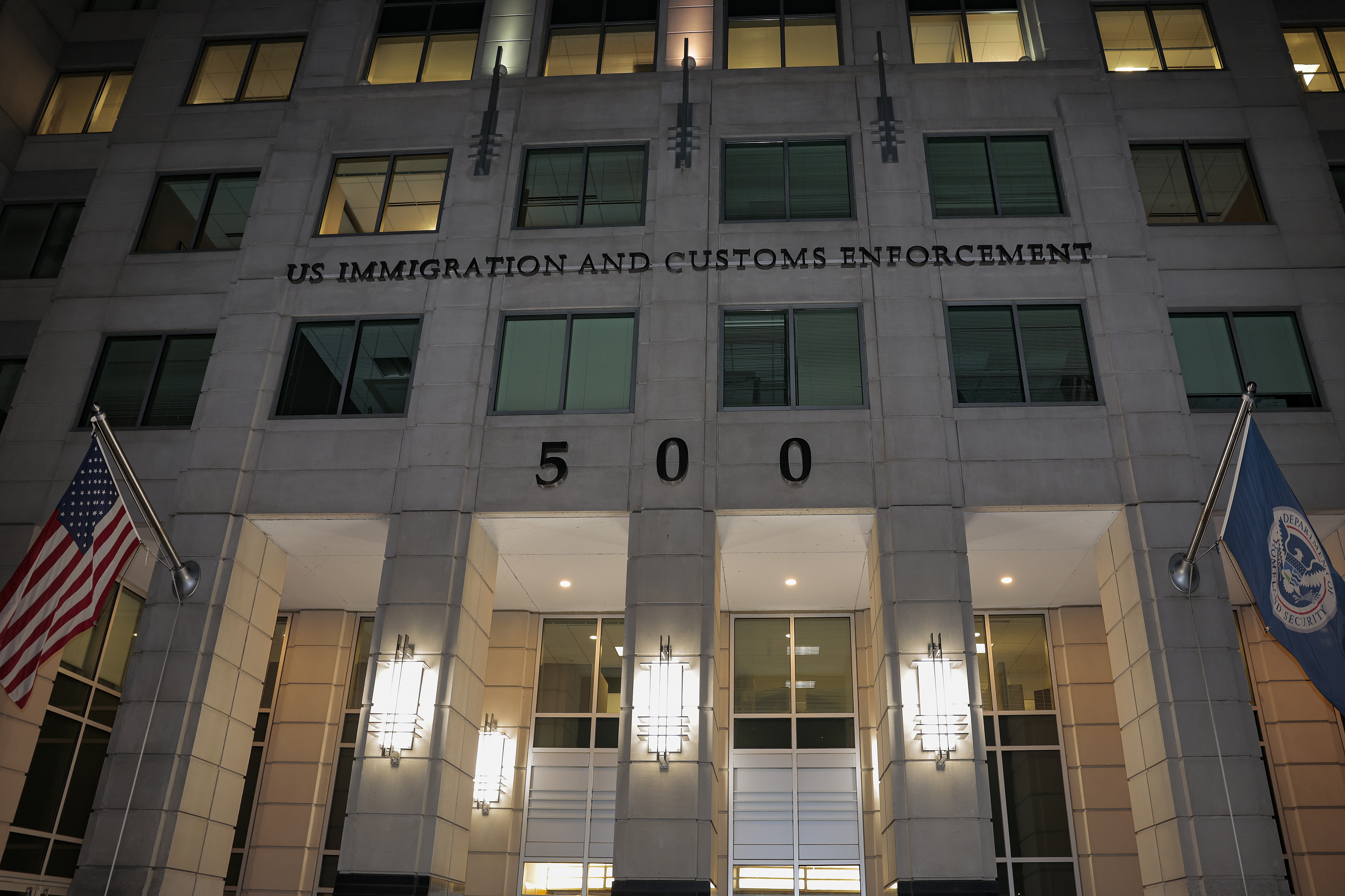 The U.S. Immigration and Customs Enforcement building in Washington, D.C.